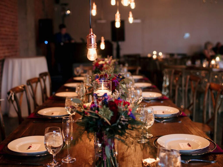 Table and Chairs at a Fancy Corporate Event