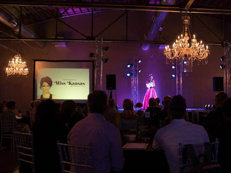 Stage with lighting and audience