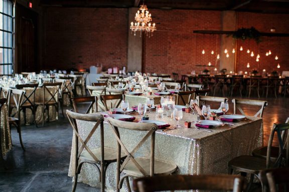 Tables and chairs for wedding banquet